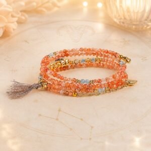 Aquarius Blue Horizon Zodiac Stone Bracelet