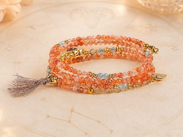 Aquarius Blue Horizon Zodiac Stone Bracelet