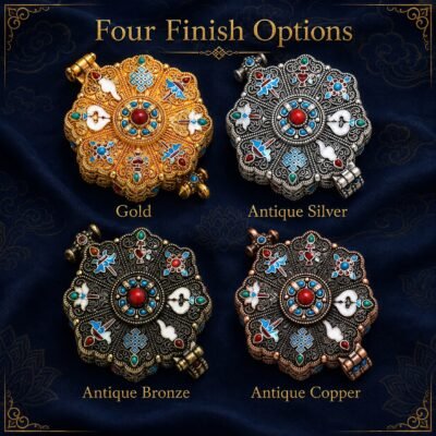 Tibetan Ghau Prayer Box Locket Pendant
