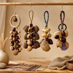 Himalayan Seed & Shell Wind Chime - Ring Tassel Charm