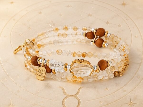Aquarius Blue Horizon Zodiac Stone Bracelet