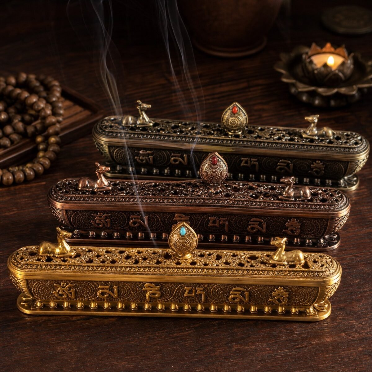 Tibetan Deer Mantra Incense Burner