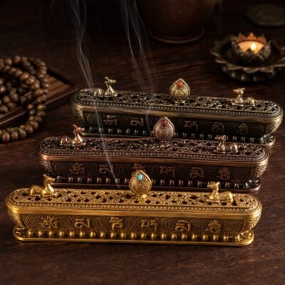 Tibetan Deer Mantra Incense Burner