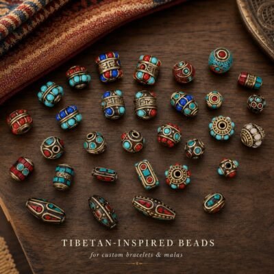 02-tibetan-diy-beads-assortment Tibetan Brass Inlay Spacer Beads for DIY Malas