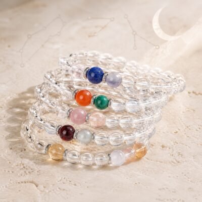 Celestial Birthstone Crystal Bracelet — Choose Your Sign