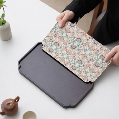 Brocade Bamboo Tea Tray & Mat