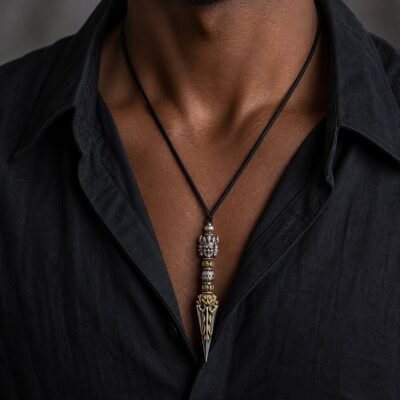 Tibetan Phurba Protection Amulet Necklace