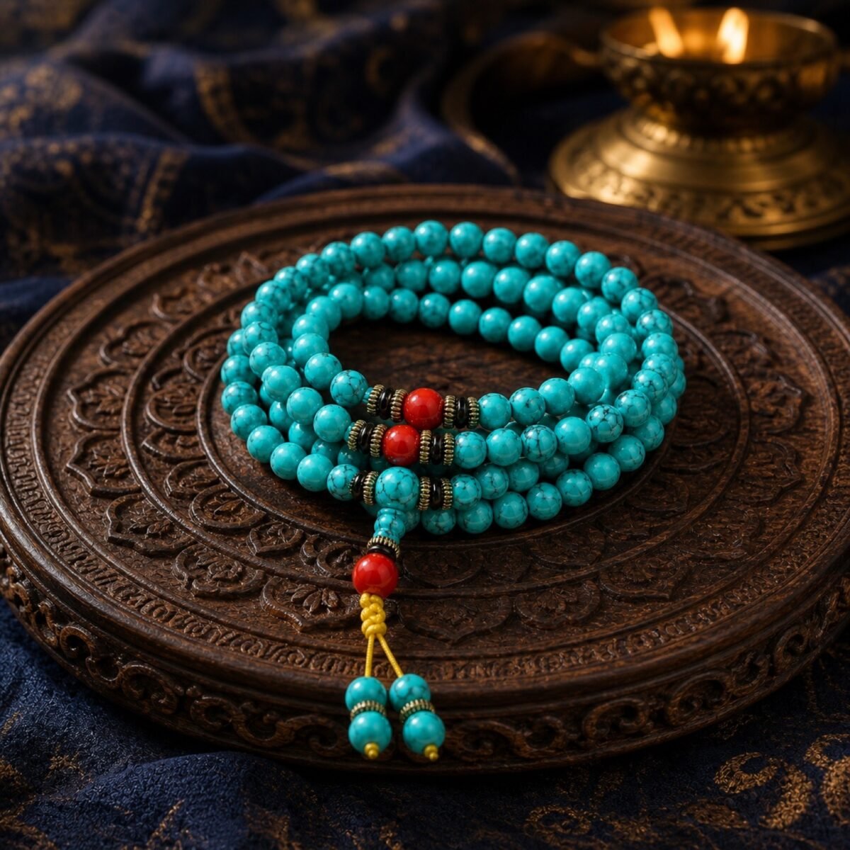 04-turquoise-prayer-mala Meditation at Home Gift Box — Sacred Sound & Mindful Living Set