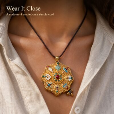 Tibetan Ghau Prayer Box Locket Pendant