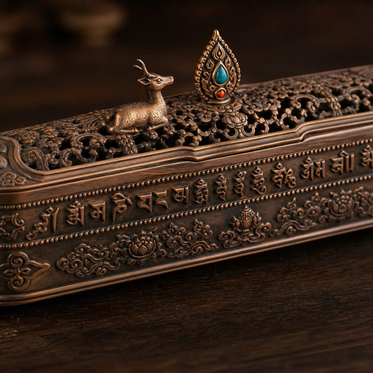Tibetan Deer Mantra Incense Burner