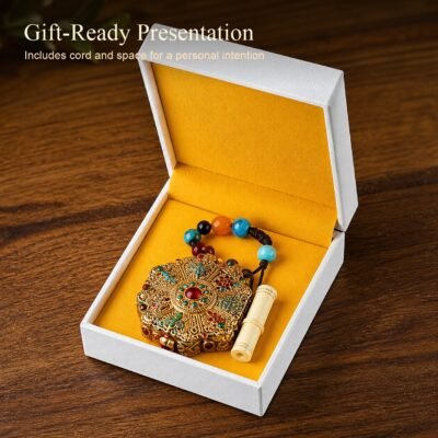 Tibetan Ghau Prayer Box Locket Pendant