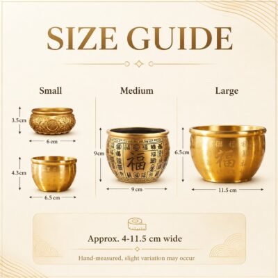 Himalayan Brass Fortune Offering Bowl