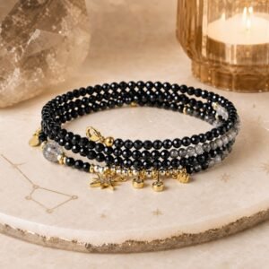 Aquarius Blue Horizon Zodiac Stone Bracelet