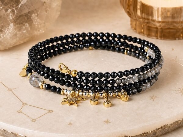 Aquarius Blue Horizon Zodiac Stone Bracelet