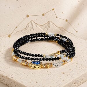 Aquarius Blue Horizon Zodiac Stone Bracelet