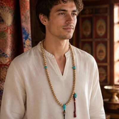 108-bead-bodhi-seed-prayer-mala-wearing-02 108-Bead Bodhi Seed Prayer Mala