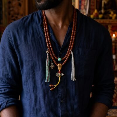 Sacred Carved 108-Bead Wrap Mala