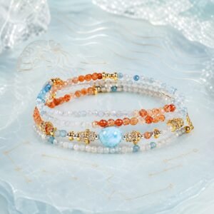 Aquarius Blue Horizon Zodiac Stone Bracelet