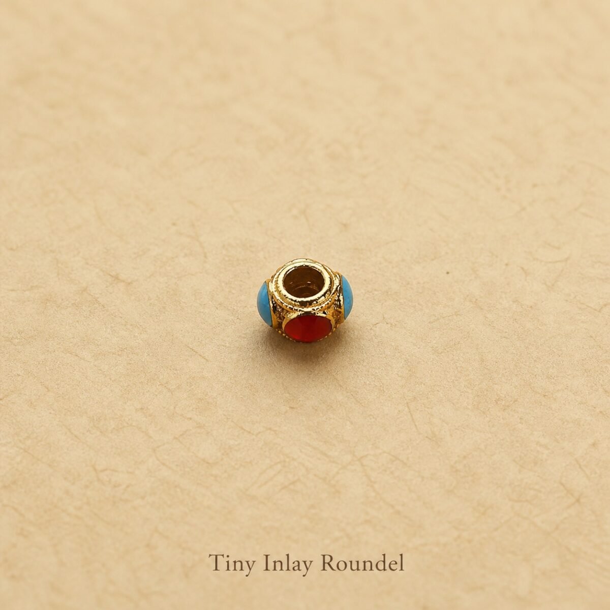Luxe Gold-Tone Brass Inlay Mala Spacer Beads