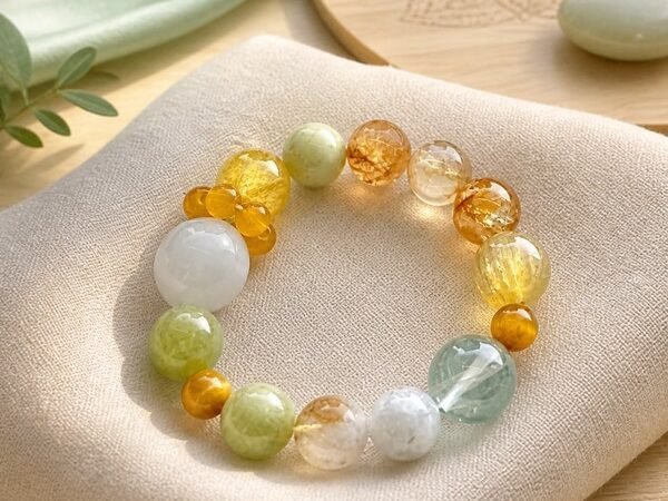 Afghan Jade Ribbon Intention Crystal Dome
