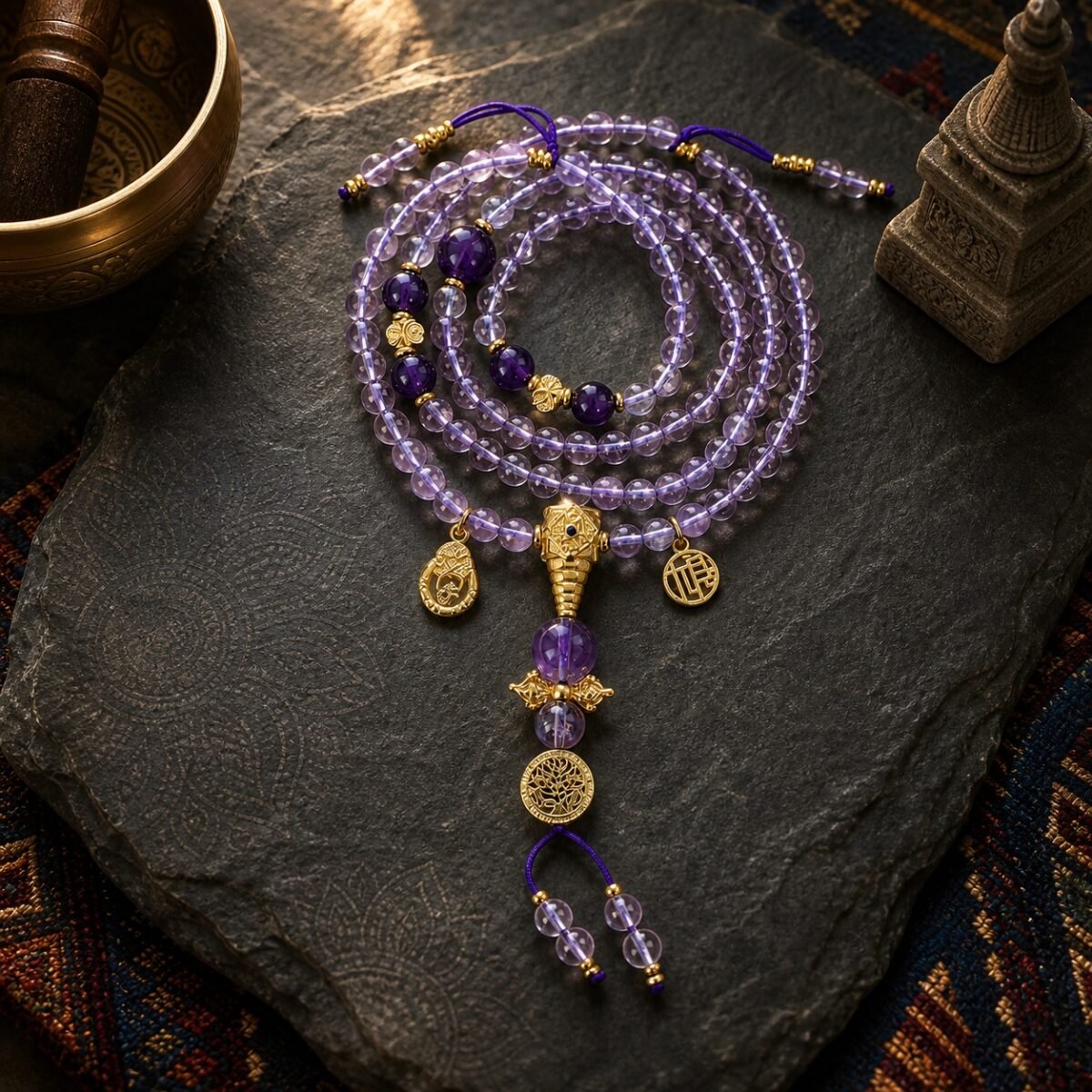 amethyst-clear-quartz-multi-wrap-mala-main Amethyst & Clear Quartz Multi-Wrap Mala