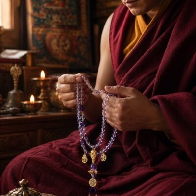 amethyst-clear-quartz-multi-wrap-mala-monk-devotional Amethyst & Clear Quartz Multi-Wrap Mala