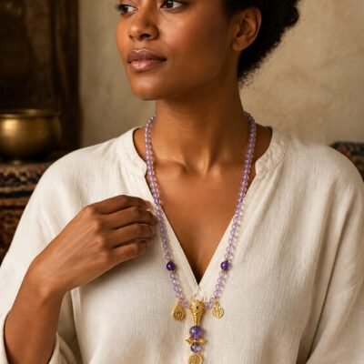 amethyst-clear-quartz-multi-wrap-mala-wear-dark Amethyst & Clear Quartz Multi-Wrap Mala