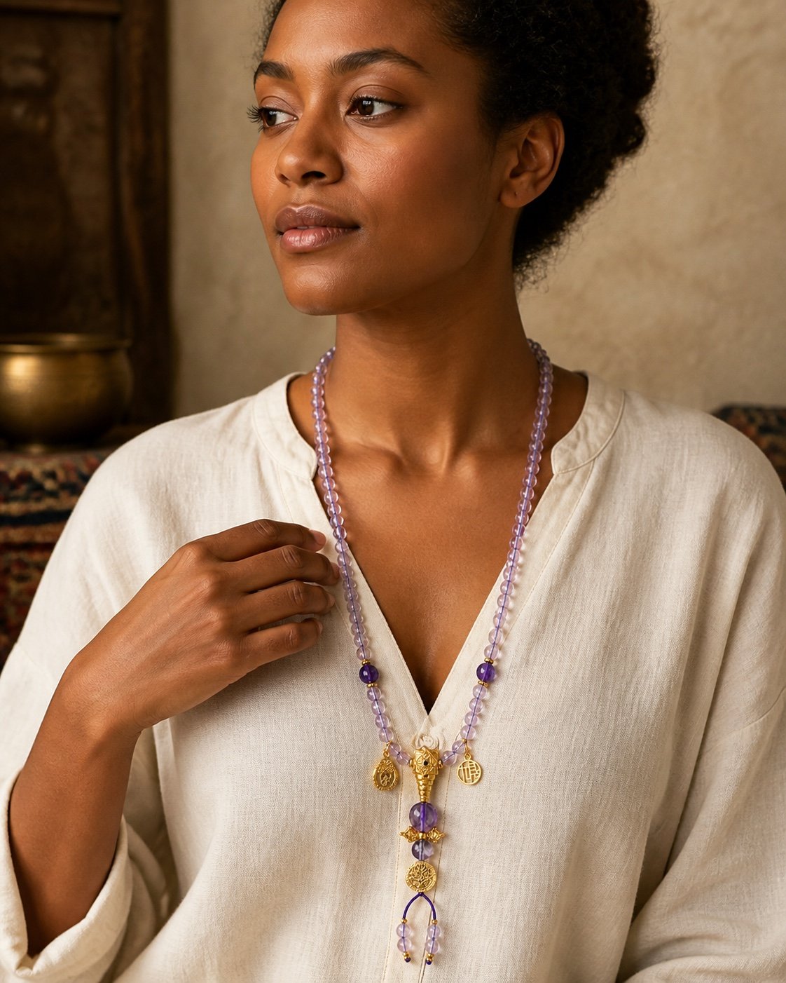 amethyst-clear-quartz-multi-wrap-mala-wear-dark Amethyst & Clear Quartz Multi-Wrap Mala