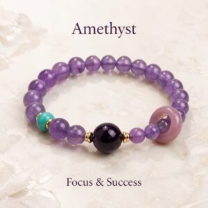 Amethyst Koi Success Bracelet - Single Loop