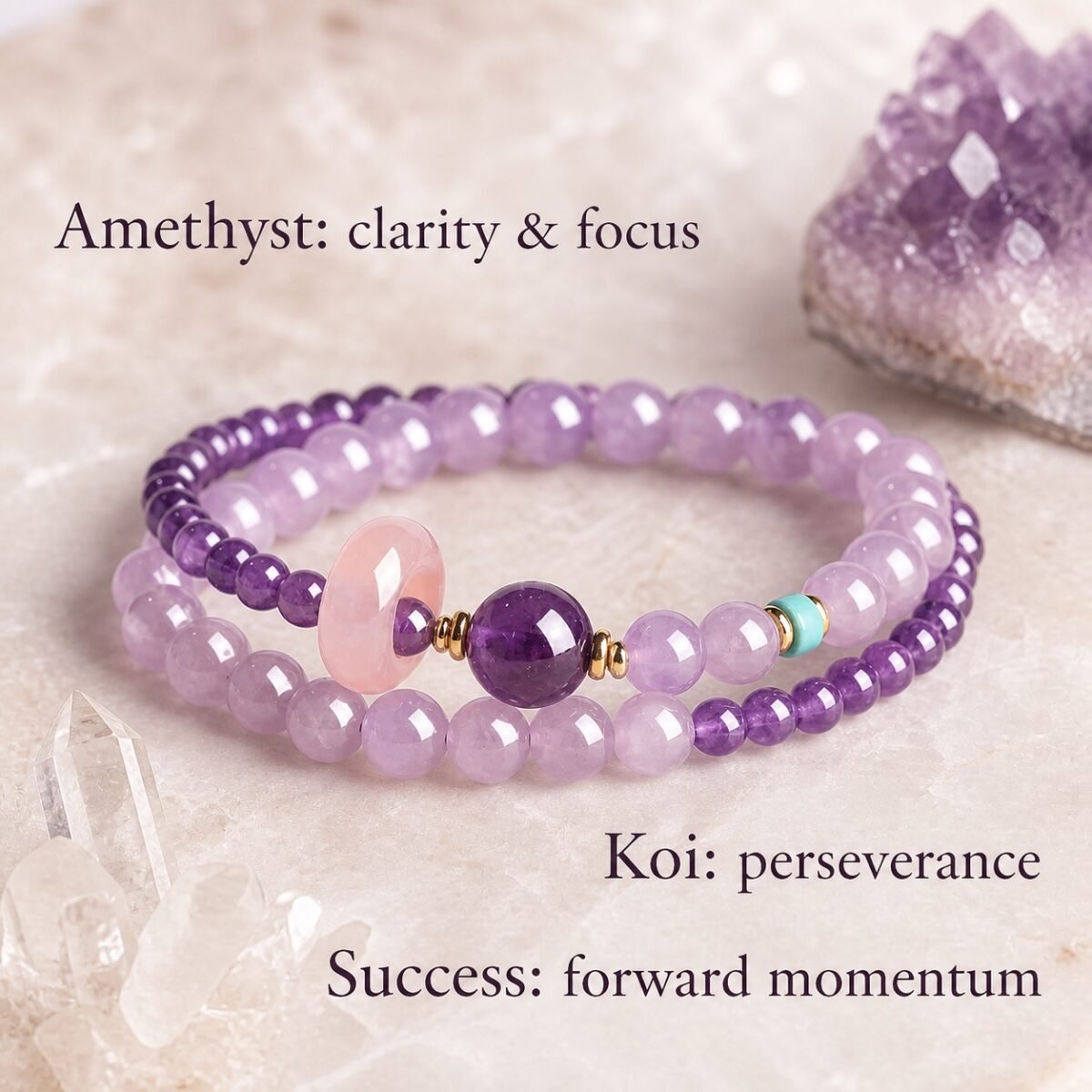 Amethyst Koi Success Bracelet