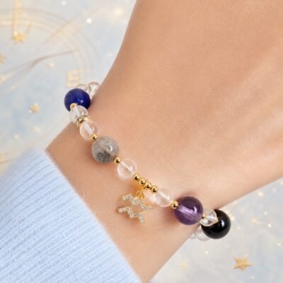 Aquarius Starlit Vision Zodiac Crystal Bracelet