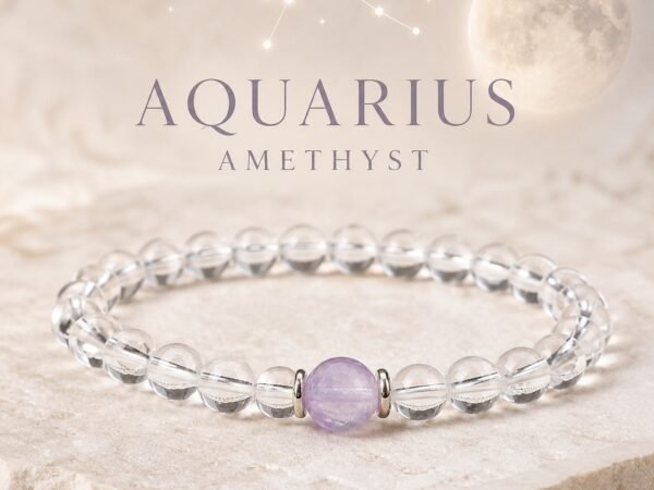 Aquarius Celestial Birthstone Crystal Bracelet