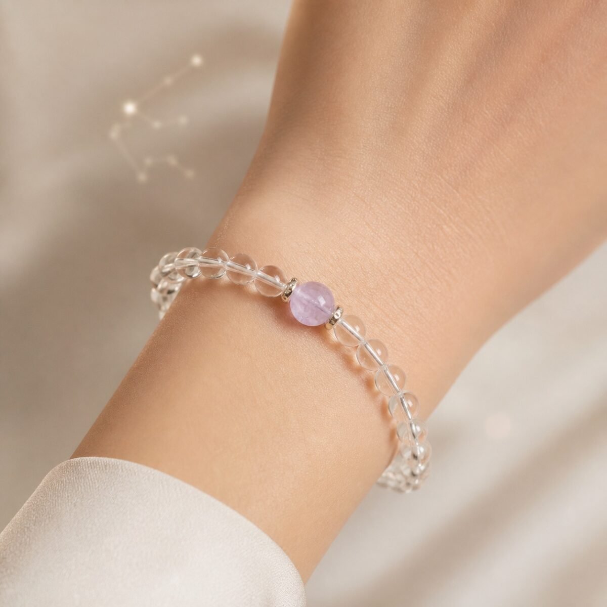 Aquarius Celestial Birthstone Crystal Bracelet
