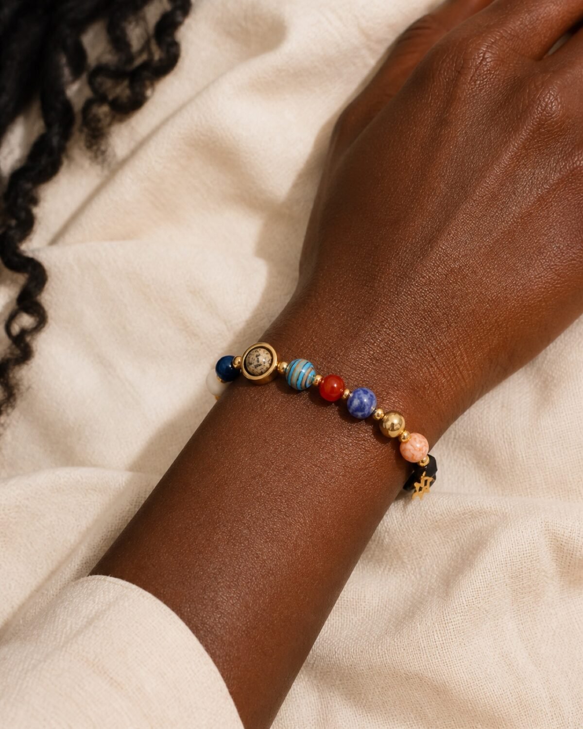 Aquarius Midnight Zodiac Faceted Crystal Bracelet