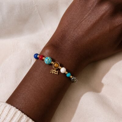 Aquarius Rose Zodiac Totem Bracelet