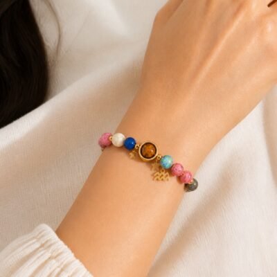 Aquarius Rose Zodiac Totem Bracelet