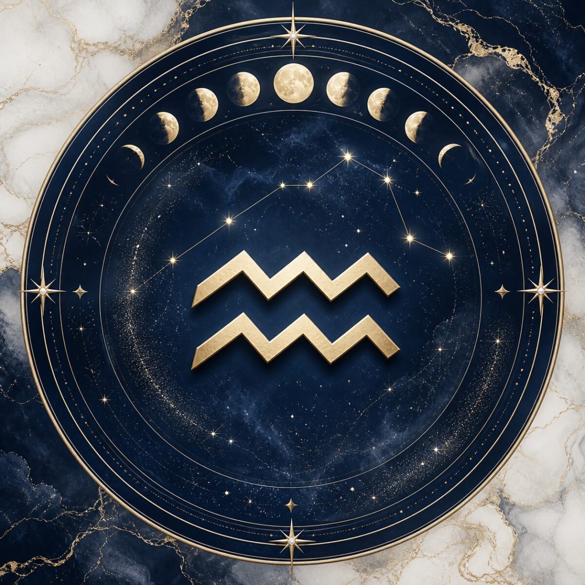 Aquarius Starlit Vision Zodiac Crystal Bracelet