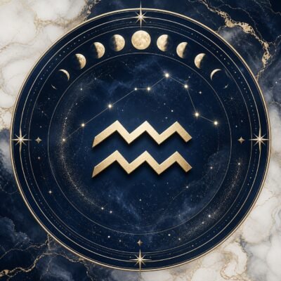 Aquarius Starlit Vision Zodiac Crystal Bracelet