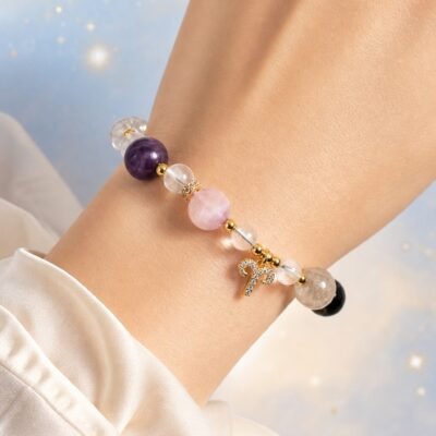 Aries Firelight Zodiac Crystal Bracelet