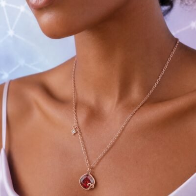 Rose Gold Crystal Zodiac Necklaces