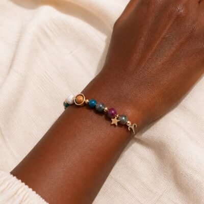 Aries Celestial Light Planetary Bead Bracelet