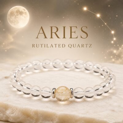 Aries Celestial Birthstone Crystal Bracelet