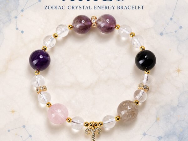 Aries Firelight Zodiac Crystal Bracelet