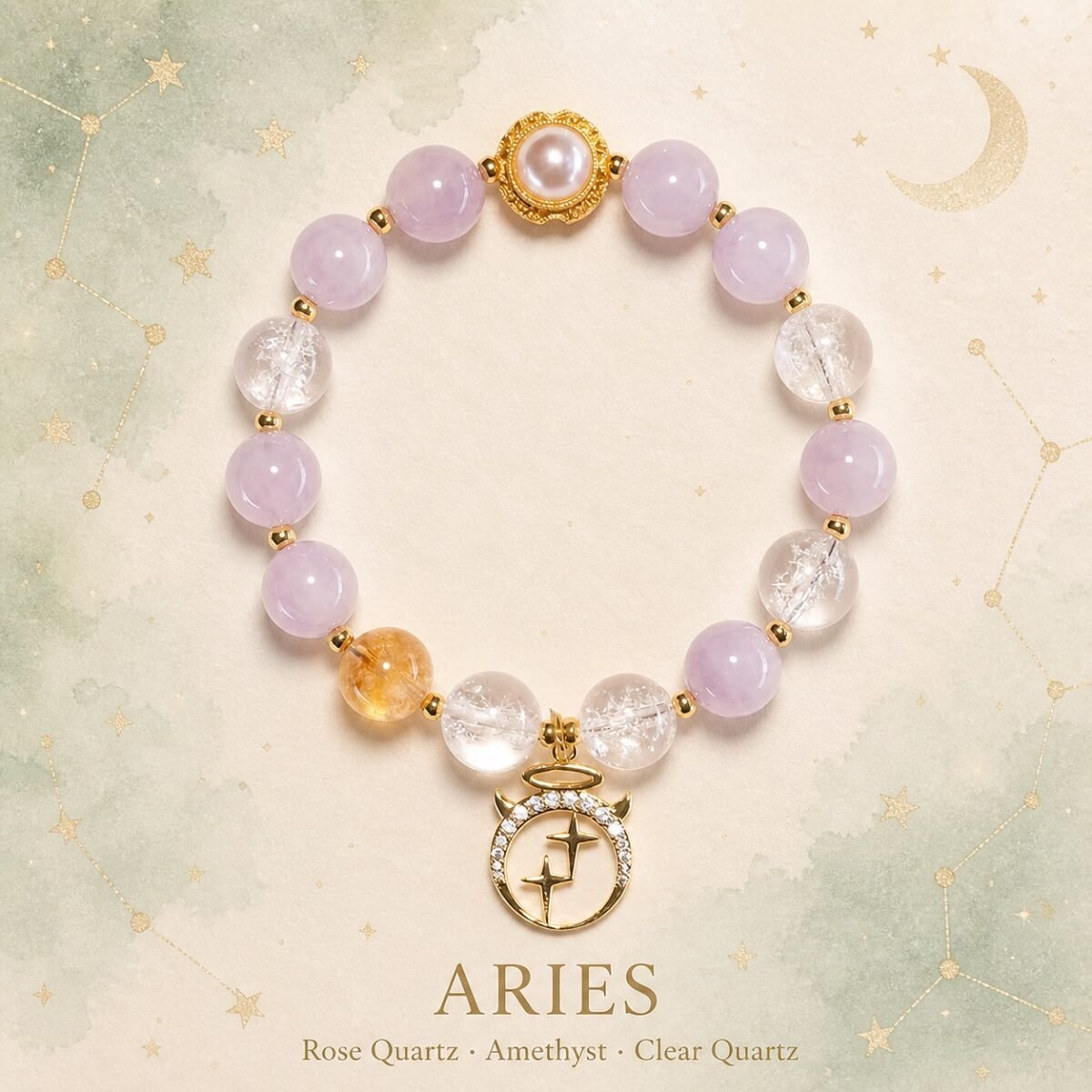 Zodiac Crystal Talisman Bracelet — Choose Your Sign