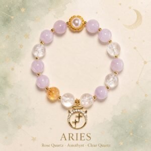 Zodiac Crystal Talisman Bracelet — Choose Your Sign - Aries