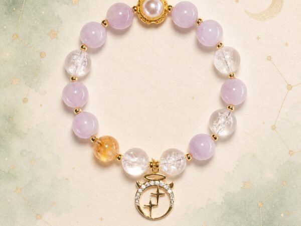 Aries Zodiac Crystal Talisman Bracelet
