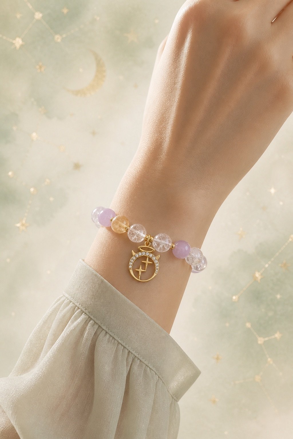 Zodiac Crystal Talisman Bracelet — Choose Your Sign