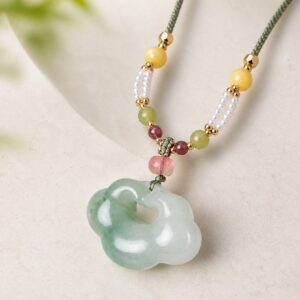 Auspicious Cloud Jade Protection Necklace