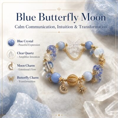 Blue Butterfly Moon Bracelet