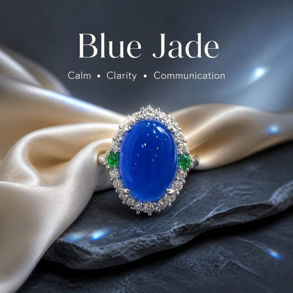 Blue Jade Serenity Ring